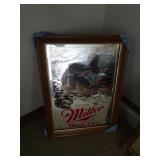 Miller High Life Wisconsin Walleye Bar Mirror 21"