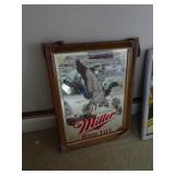 Miller High Life Wisconsin Mallard Bar Mirror 21"