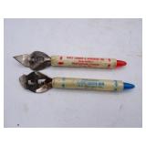 Lot of 2 Vintage Wisconsin Souvenir Can Openers -