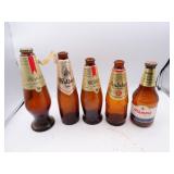 Lot of Vintage Gold Foil Wrap Beer Bottles -