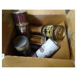 Lot of Misc. Vintage Beer Cans in MGD Case