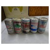 Lot of 5 Filled Event Branded Beer Cans