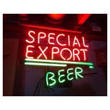 Vintage Special Export Neon Sign Approx 20"x15" -