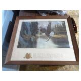 Framed Miller Eagle Print 25"x21"