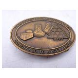 Vintage Three Mile Island Operators Brass Belt