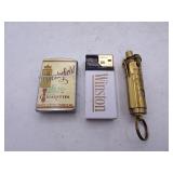 Lot of 3 Vintage Lighters - Winston Chesterfield