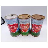 Lot of 3 Vintage Chief Oshkosh Wisconsin Flat Top