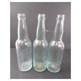 Lot of 3 Clear Blatz Bottles