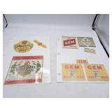 Lot of Vintage Menasha WI Beer Bottle Labels -