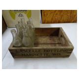 Antique Lascelle Bottling Marinette WI Wood Flat