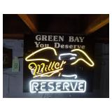 Miller Green Bay Neon Sign 22"x18" - Tested