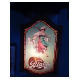 Vintage Blatz Light Up Bar Maid Bar Sign Approx
