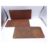 Lot of 3 Vintage Wisconsin License Plates 1934 &