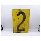 Vintage Metal #2 Sign 12"x9"