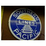 Southern Pacific Lines Enameled Metal Sign 10"