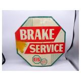 Vintage 15" EIS Brake Service Metal Octagonal