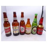 Lot of 6 Vintage Wisconsin Brand Beer Bottles