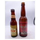 Lot of 2 Kingsbury Manitowoc WI Amber Bottles -