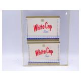 Lot of 2 Vintage Unused White Cap Beer Two Rivers