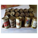 Lot of Vintage Flat Top Beer Cans - Various