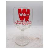Vintage Weber Beer Waukesha WI Goblet Glass