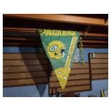 Green Bay Packers Triangular Flag on Wood Pole
