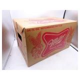 Vintage Miller Waxed Cardboard Bottle Case