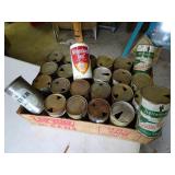 Lot of Vintage Flat Top Beer Cans - Budweiser