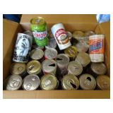 Box of Vintage Beer Cans
