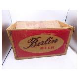 Vintage Berlin Beer Wisconsin Cardboard Bottle