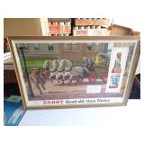 Vintage Pabst Blue Ribbon Framed Fire Wagon