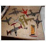 Lot of Vintage Pre-Built Airplane Models