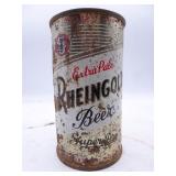 Vintage Rheingold Flat Top Beer Can - Hole On