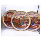 Lot of 3 Jacob Leinenkugel Brewing Co Metal Trays