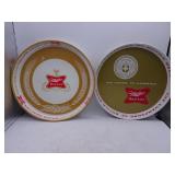Lot of 2 Miller High Life Metal Trays