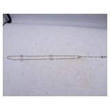 15.5" Vintage Silver-Plated Rosary - Cross