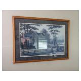 42" x 31" Framed Art Print on Wall