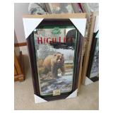 New Miller High Life Brown Bear Framed Bar Mirror