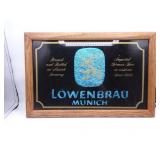 Framed Lowenbrau Bar Sign