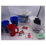 Lot of Misc Beer Branded Promotional Items
