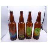 Lot of 4 Adlerbrau Bottles Packers Lawnmowing