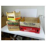 Assorted Wood and Plastic Crates