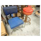 Vintage Office Chair and Stool