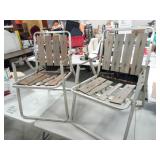 Vintage Folding Wood and Metal Lawn Chairs - Need