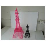 Set of Metal Eiffel Tower Decorators -24" and 12"