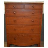 Mahogany Hepplewhite graduated chest