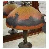 Handel triple signed chipped ice lamp