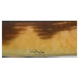 Handel triple signed chipped ice lamp