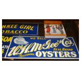 NOS metal advertising signs