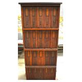 Oak card filing cabinet